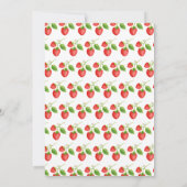 Bes Zoete Aardbeien Baby Shower Kaart (Achterkant)
