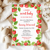 Bes Zoete Aardbeien Baby Shower Kaart