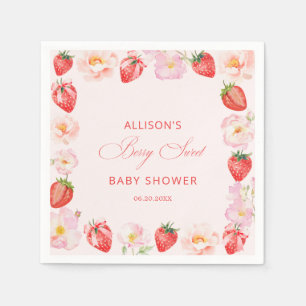 Bes zoete baby shower aardbei boog  servet