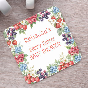 Bes zoete baby shower frame van bessen kartonnen onderzetters