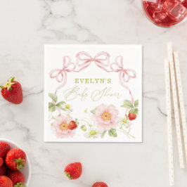 Bes Zoete Baby Shower Gingham Favor Tag Servet
