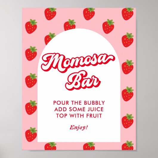Bes Zoete Baby Shower Momosa Bar Poster (Voorkant)