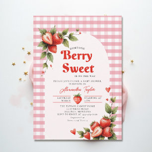 Bes Zoete Bessen Tuin Gingham Baby Borrel Kaart