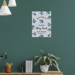 Bes Zoete Bosbes Jongen Baby Shower Welkomstbord Poster