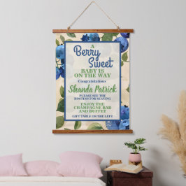 Bes zoete bosbes thema baby shower hangend wandkleed