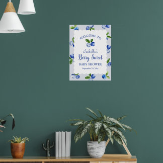 Bes zoete bosbesjongen baby shower welkomstbord poster