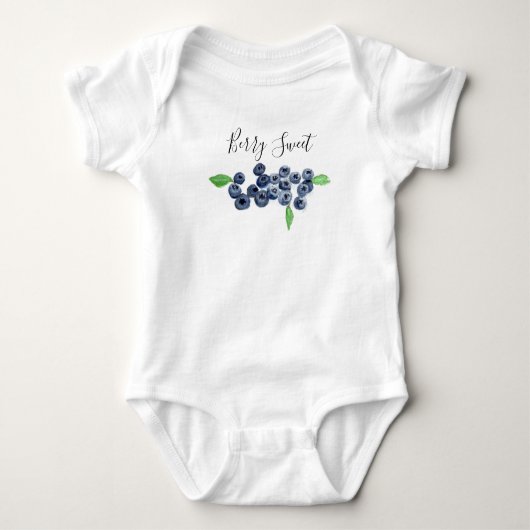 Bes zoete bosbessen fruit aquarel eten romper (Voorkant)