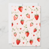 Bes zoete botanische kunst roze bruidsdouche kaart (Achterkant)