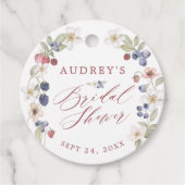 Bes Zoete Bruidsjurk Shower Wilde Bessen & Bloemen Bedankjes Labels (Voorkant)