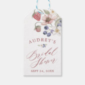 Bes Zoete Bruidsuitnodiging Wilde Bessen & Bloemen Cadeaulabel (Voorkant)