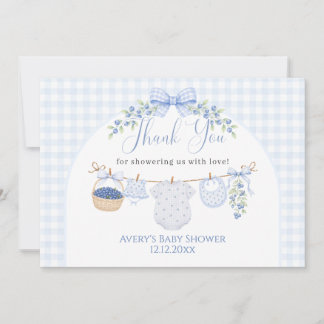 Bes zoete jongen bosbes Baby Shower Bedankkaart