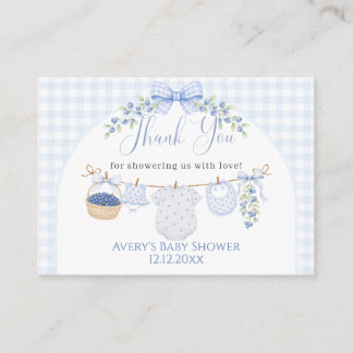 Bes zoete jongen bosbes Baby Shower Informatiekaartje