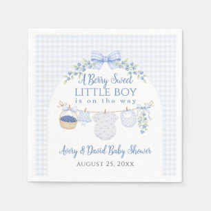 Bes zoete jongen bosbes Baby Shower Servet