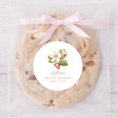 Bes zoete rode aardbei bruidsdouche sticker