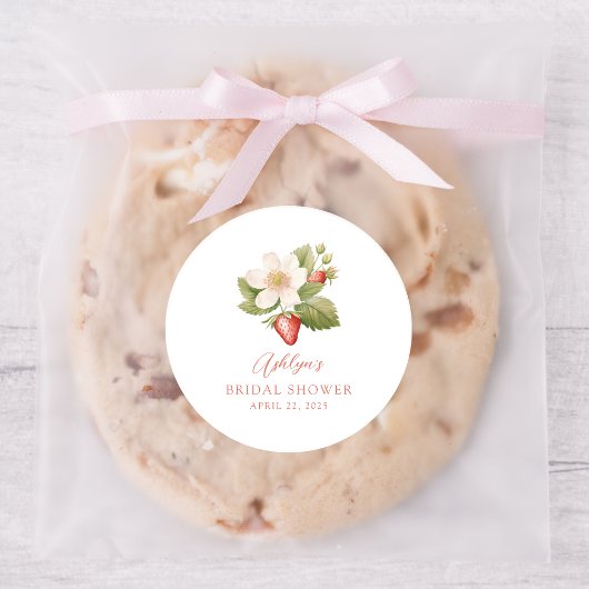 Bes zoete rode aardbei bruidsdouche sticker