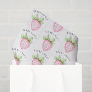 Bes Zoete Waterverf Aardbei Meisje Baby Shower Tissuepapier