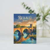 Besalú Spanje Briefkaart (Staand voorkant)