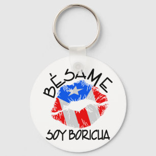 Besame Soy Boricua Kiss Ik ben Puerto Ricaan Sleutelhanger