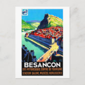 Besancon areal uitzicht, Frankrijk, panorama, vint Briefkaart (Voorkant)