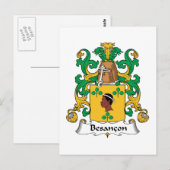 Besancon Family Crest Briefkaart (Voorkant / Achterkant)