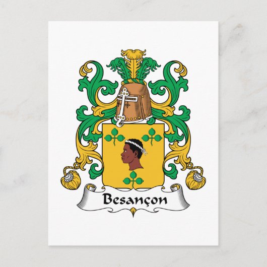 Besancon Family Crest Briefkaart (Voorkant)