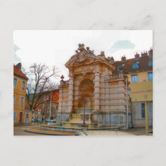 Besançon, oude fontein briefkaart