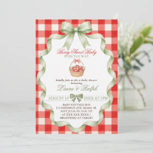 Besbabyfeest met aardbeien kaart