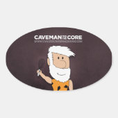 Beschaafde Caveman Koken Sticker (Voorkant)