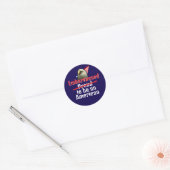 Beschaamd om Amerikaan te zijn Ronde Sticker (Envelop)