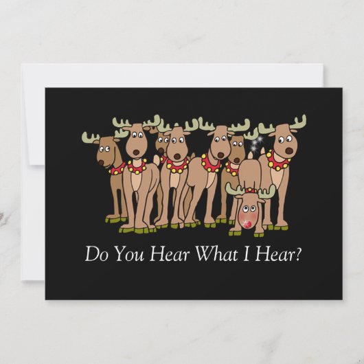 Beschaamde rendier laat een scheet met Kerstmis Feestdagenkaart (Voorkant)