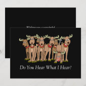 Beschaamde rendier laat een scheet met Kerstmis Feestdagenkaart (Voorkant / Achterkant)