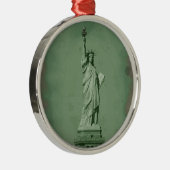 Beschadigd foto-effect beeld van vrijheid metalen ornament (Rechts)