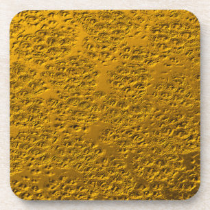 Beschadigd goud bier onderzetter