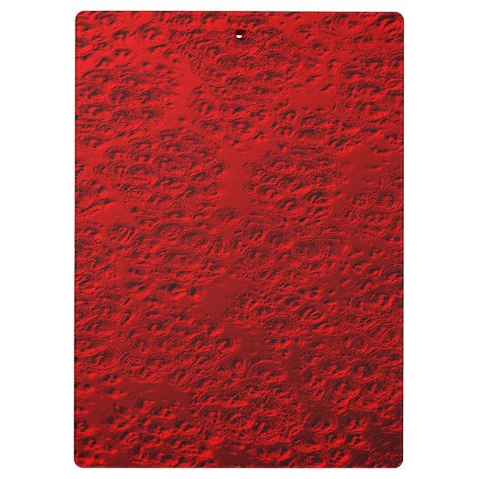 Beschadigd rood metaal klembord (Achterkant)