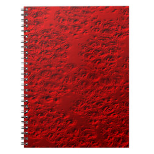 Beschadigd rood metaal notitieboek