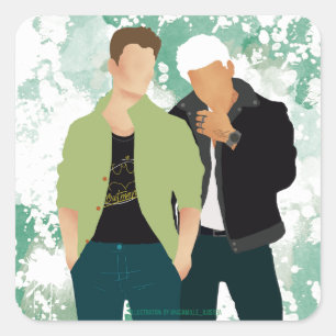 Beschadigd zoals wij - AC Vierkante Sticker