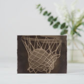 Beschadigde Basketball-foto Briefkaart (Staand voorkant)