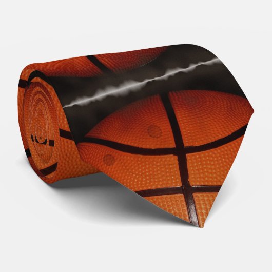 Beschadigde foto-effect basketbal Stropdas (Opgerold)