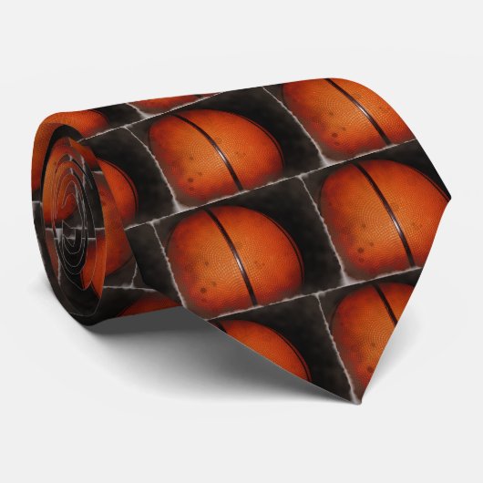 Beschadigde foto-effect basketbal stropdas (Opgerold)