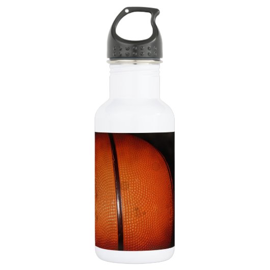 Beschadigde foto-effect basketbal waterfles (Voorkant)