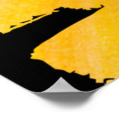 Beschadigde kat op regenboogachtergrond poster (Hoek)