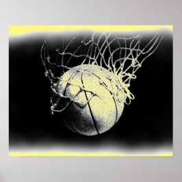 Beschadigde oude foto-effect basketbal poster