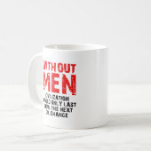 Beschaving Zonder Mannen Grappige Mok (Voorkant links)