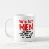 Beschaving Zonder Mannen Grappige Mok (Links)