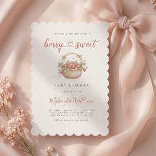 Bescheiden Aardbei Zoete Baby Shower Kaart