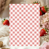 Bescheiden Baby Shower Aardbei Jam Pot Gingham Kaart