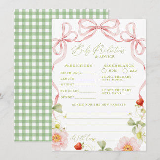 Bescheiden Baby Shower Advies Voorspellingen Kaart