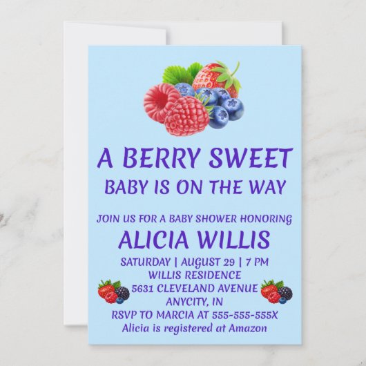 Bescheiden Baby Shower Uitnodiging (Voorkant)
