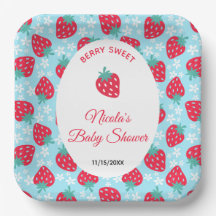 Bescheiden Blauwe Aardbei Baby Shower