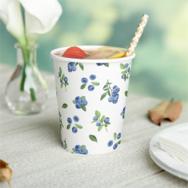 Bescheiden Blauwe Bes Baby Shower Papieren Bekers